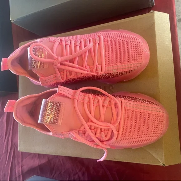 Steve Madden Pink Glitter Athletic Shoes - Picture 2 of 8